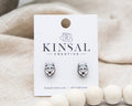 Wolf Wood Stud Earrings