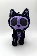 Ultra Violet Skelekitty Plush Keychain