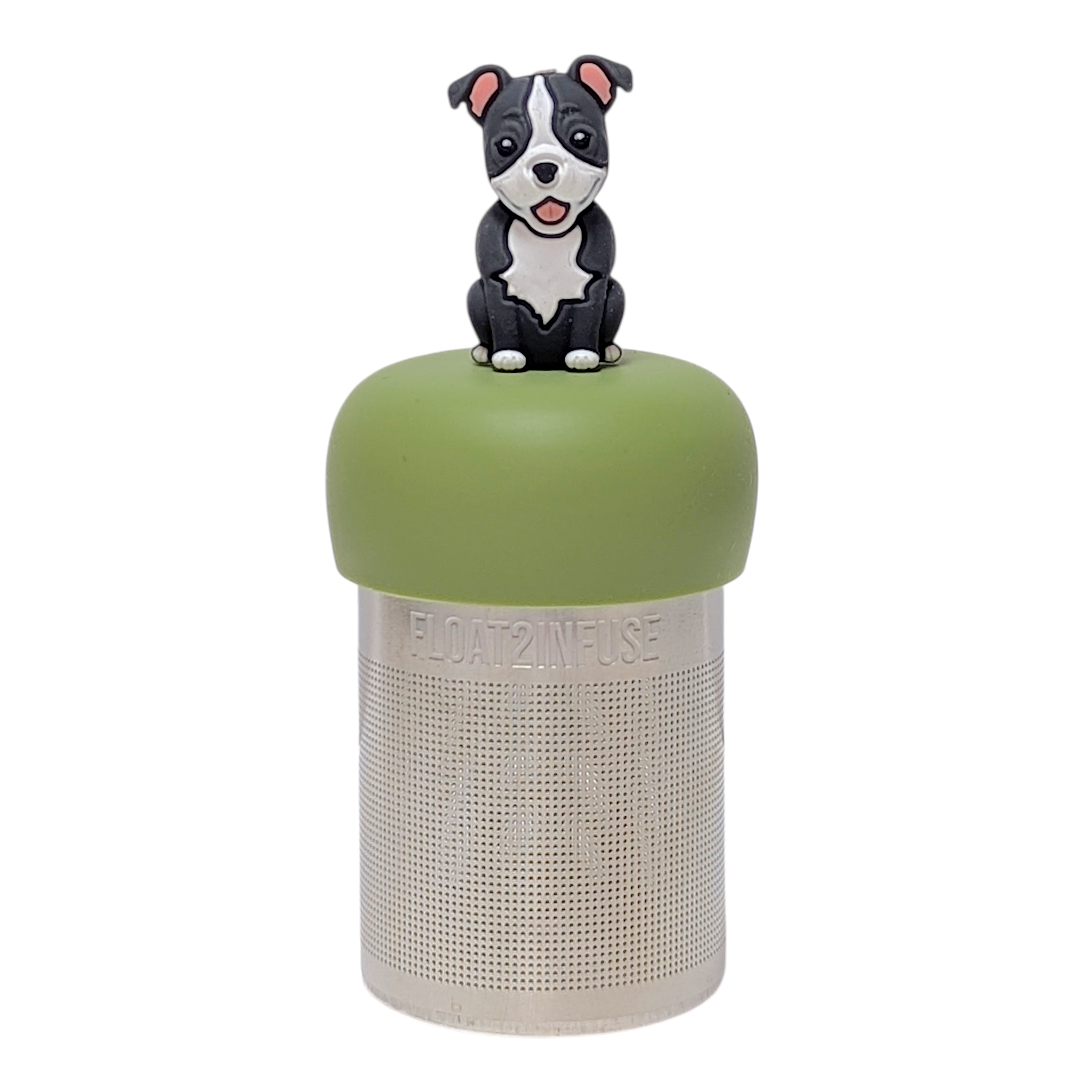 Pit Bull Puppy | Floating Tea Infuser | Green Base | Blue