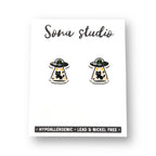 Beam Me Up Kitty Earrings