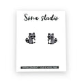 Raccoon Earrings