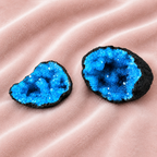 Dyed Blue Moroccan Sugar Geode Pre-Cut  2" - 3"