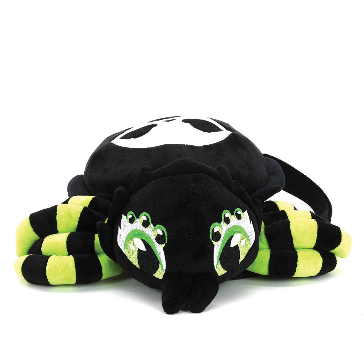 Glow in the Dark Skull Spider Plush Backpack in Polyester