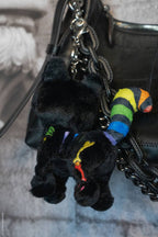 Rainbow Skelekitty Plush Keychain