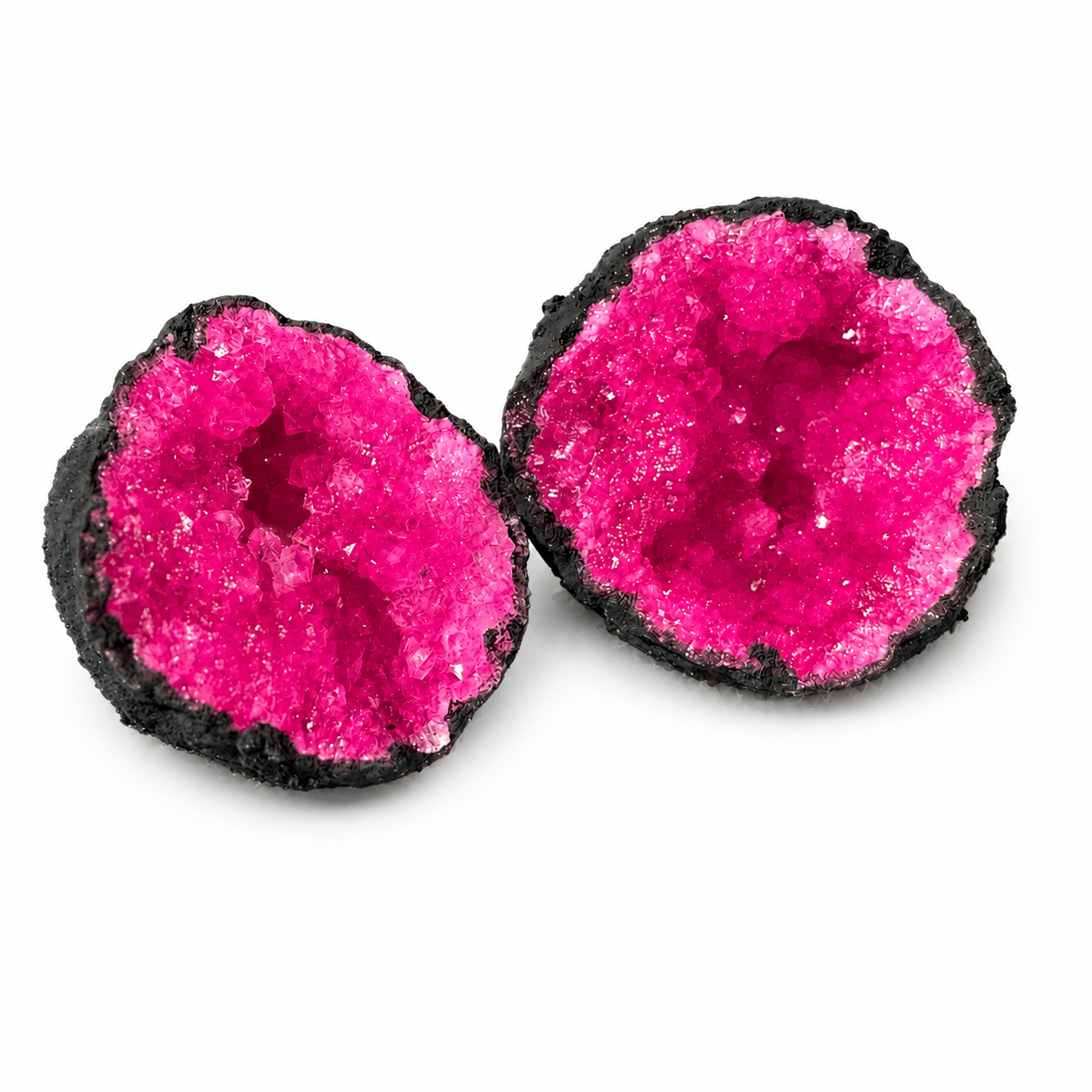 Dyed Pink Moroccan Sugar Geode  Pre-Cut  2" - 3"