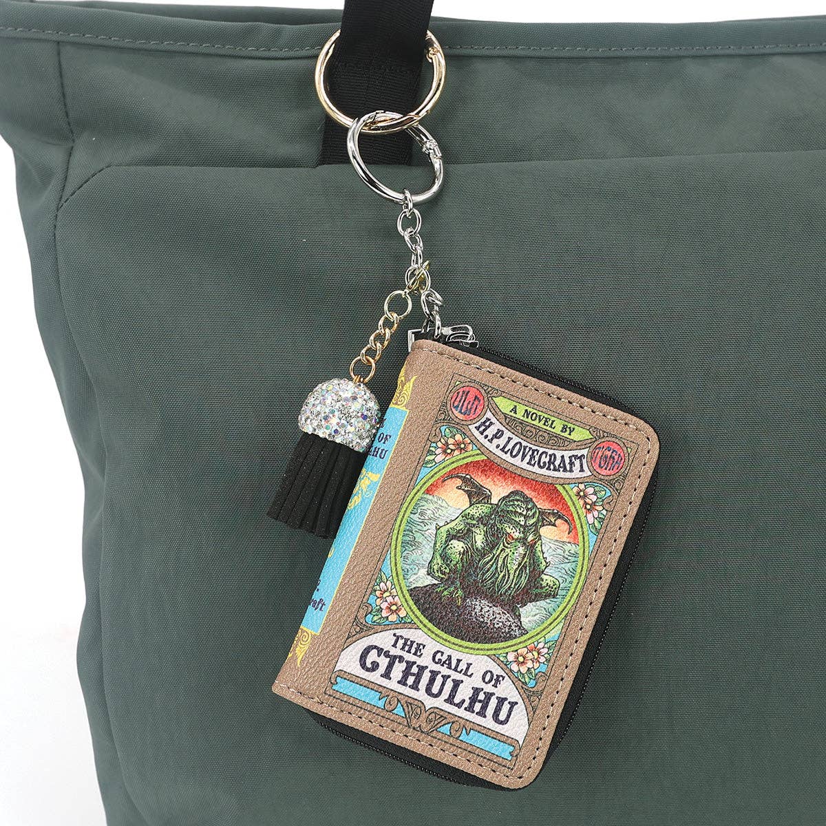 THE CALL OF CTHULHU BOOK BAG CHARM/COIN PURSE IN VINYL