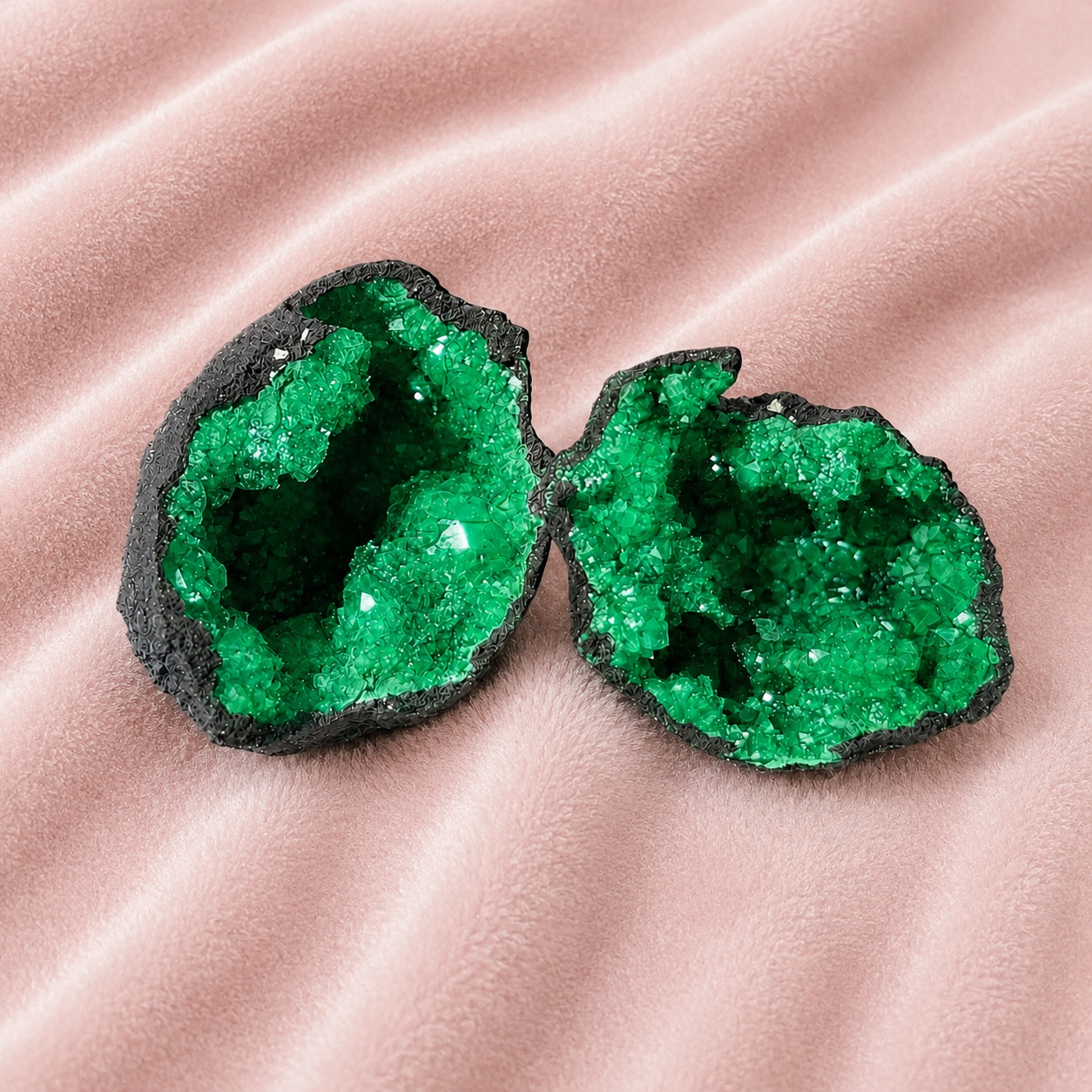 Dyed Green Moroccan Sugar Geode Pre-Cut 2" - 3"