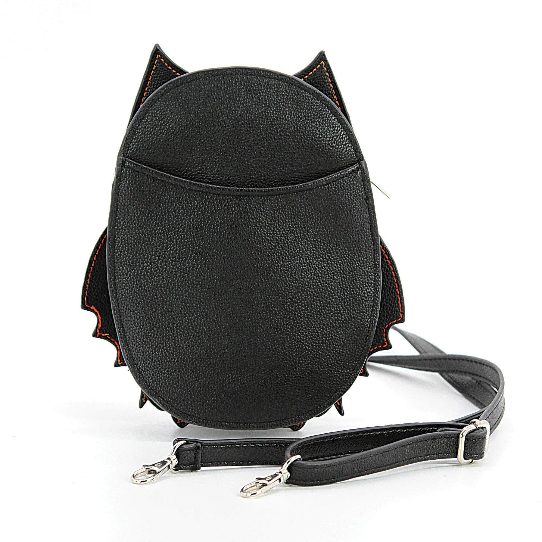 Glow in the Dark Skeleton Bat Shoulder Bag in Vinyl
