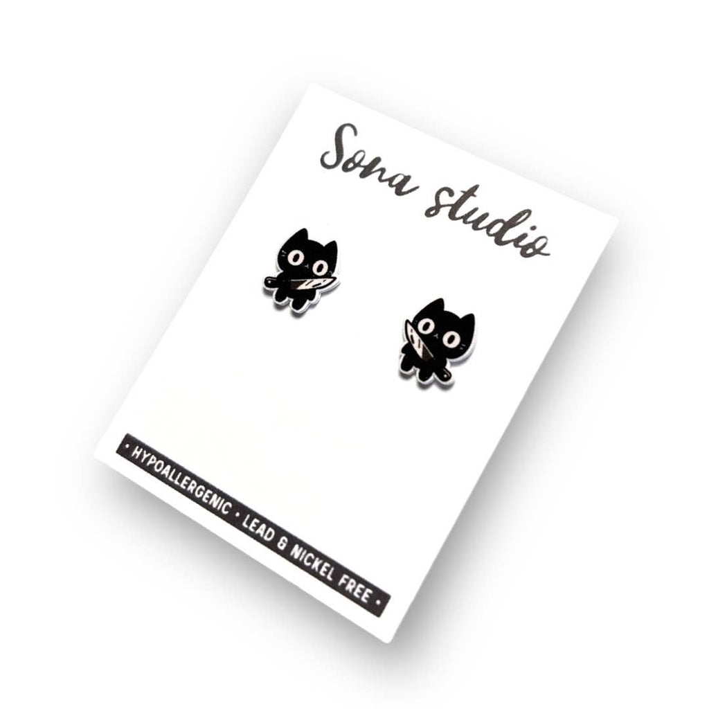 Choose Violence Kitty Earrings