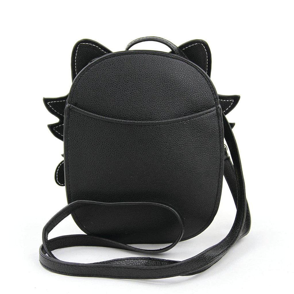 Glow in the Dark Sugar Skull Cat Crossbody Bag in Vinyl
