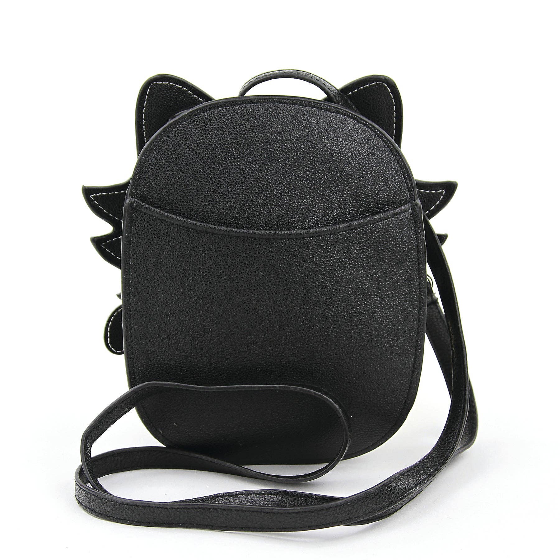Glow in the Dark Sugar Skull Cat Crossbody Bag in Vinyl