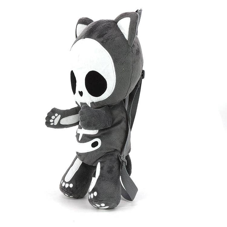 PLUSH SKLETON CAT BACKPACK