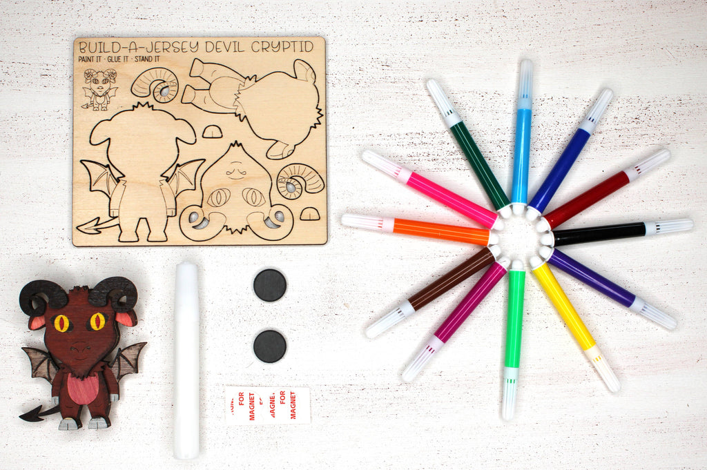 DIY Jersey Devil Cryptid Magnet Kit