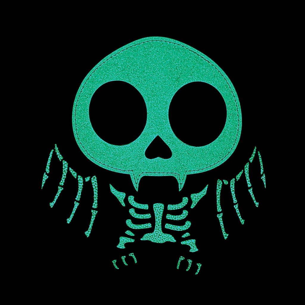 Glow in the Dark Skeleton Bat Shoulder Bag in Vinyl