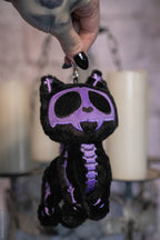 Ultra Violet Skelekitty Plush Keychain