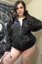 Death Raven Hoodie w/ Crow Sleeves [PURPLE]