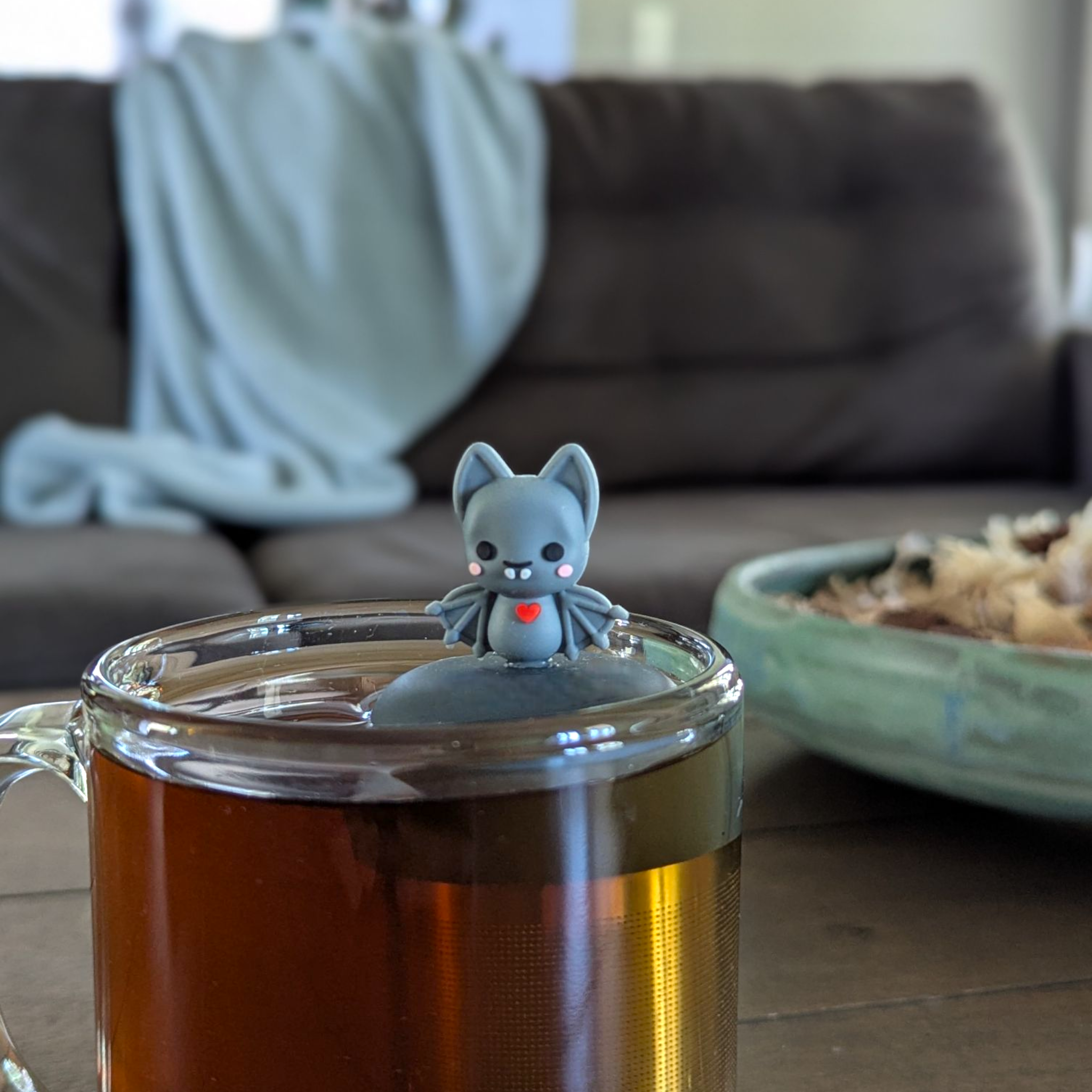 Vampire Bat | Floating Tea Steeper| Red Heart