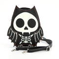 Glow in the Dark Skeleton Bat Shoulder Bag in Vinyl