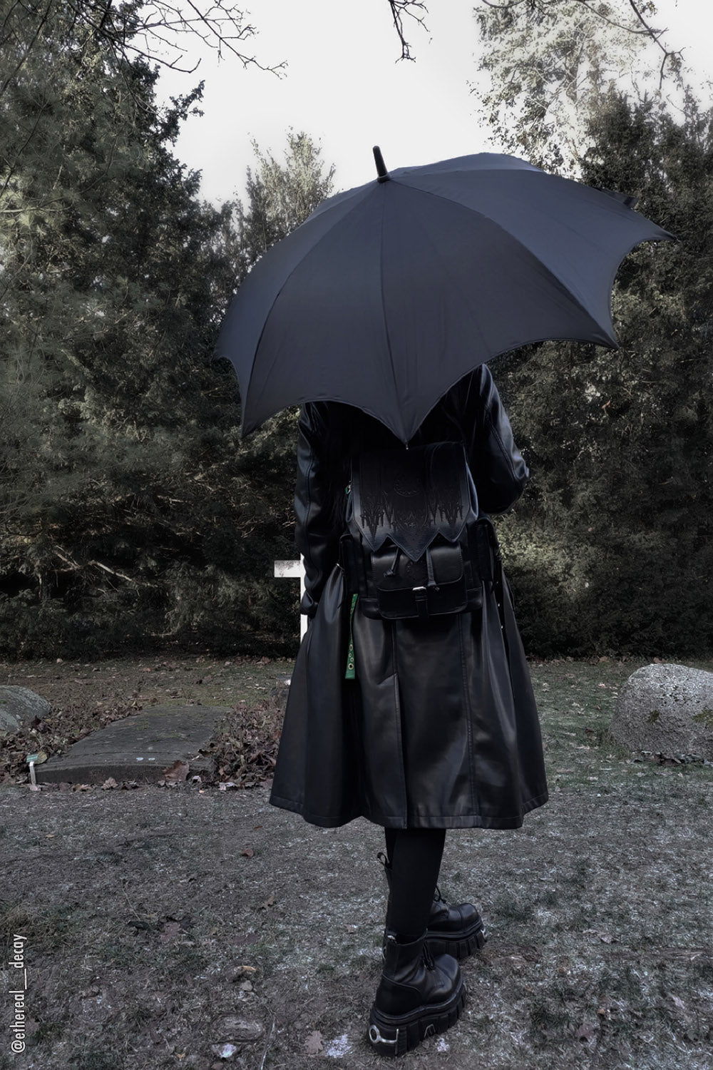 Wednesday Funeral Procession Umbrella [BLACK]