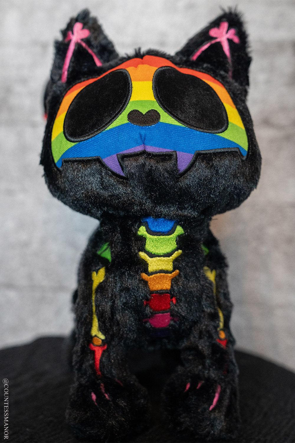 Rainbow Skelekitty Plush Toy